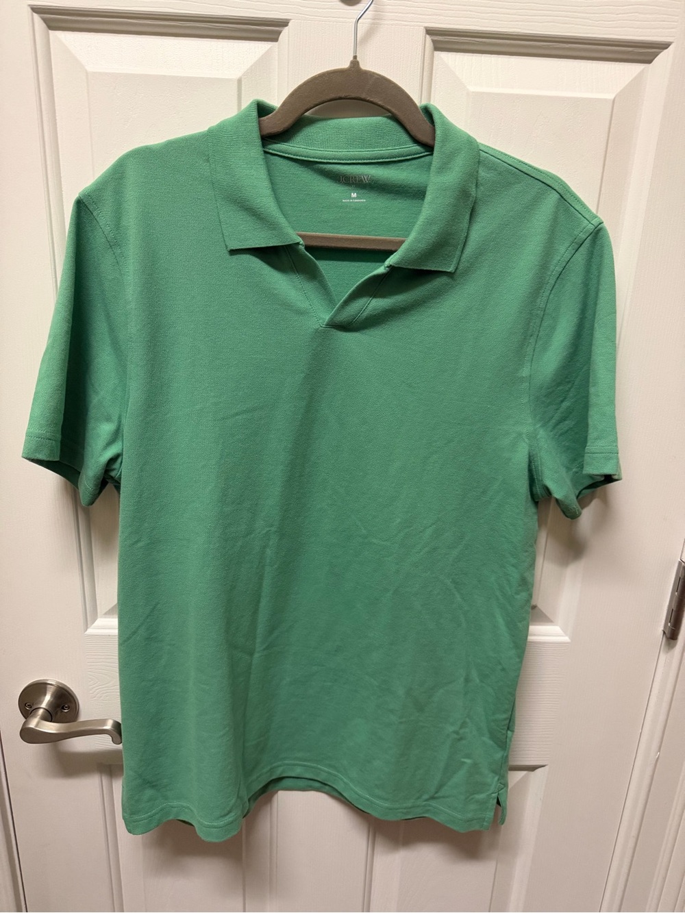 J. Crew Short-Sleeve Polo in Mint Green